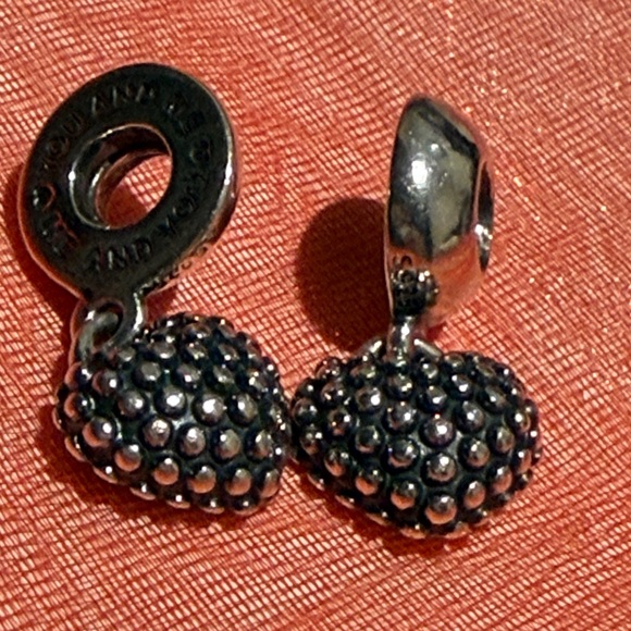 Pandora Silver Mother & Son Heart Charm Bracelet. - Picture 9 of 9